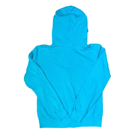 Nike Women's Zip Up Hoodie Aqua Blue Size M Swoosh Logo Cotton Blend - Picture 2 of 6